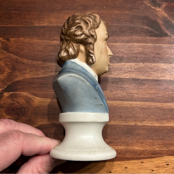 Vintage Lefton China Hand Painted Chopin Bust  KW1166 Composer 6” Tall - Picture 2 of 16